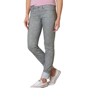 PrAna Kara Gray Print Straight Leg Jeans Size 4